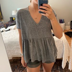 oversized grey peplum